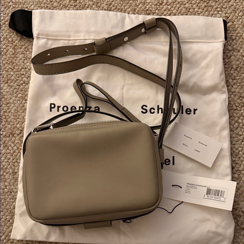 Proenza Schouler White Label “Clay” Taupe Leather Crossbody Bag NWT